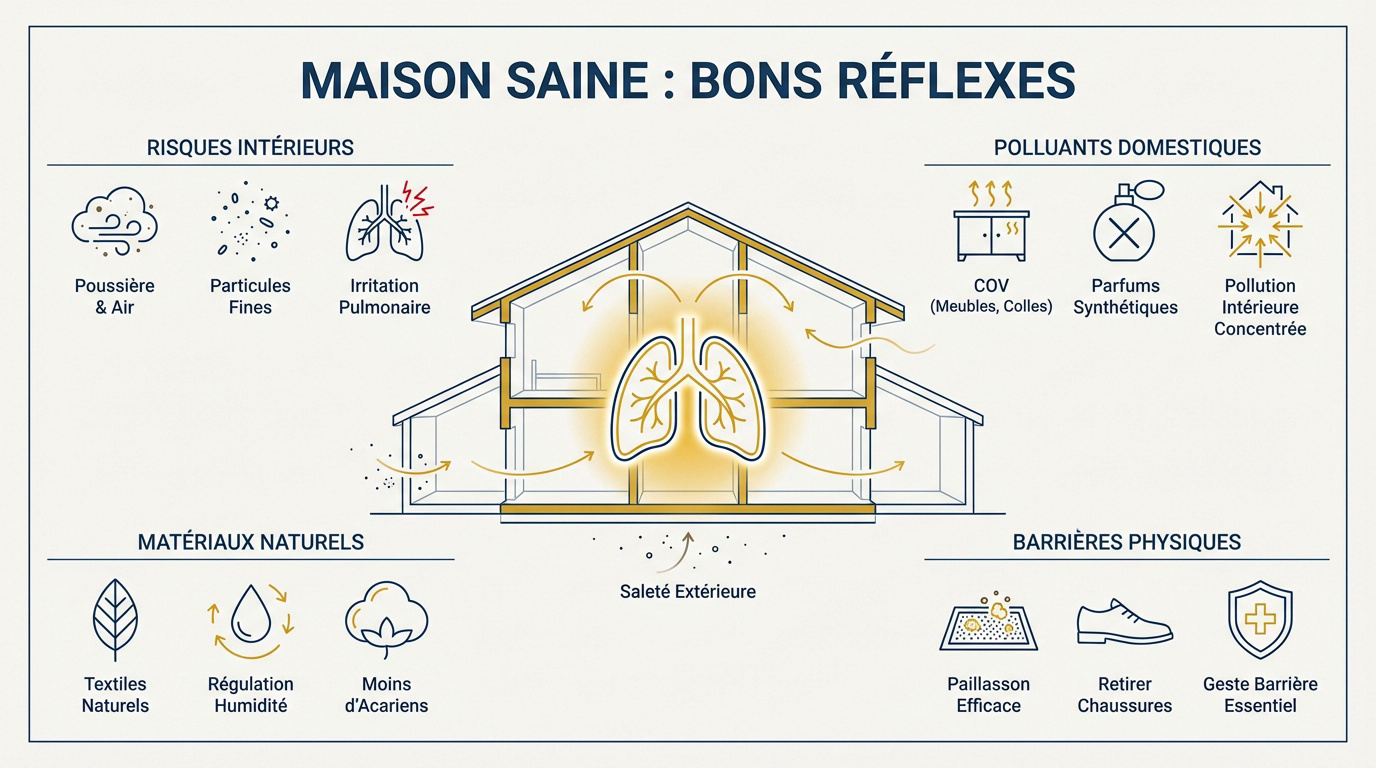 Int&eacute;rieur de maison lumineux et a&eacute;r&eacute; pour une meilleure qualit&eacute; de l'air