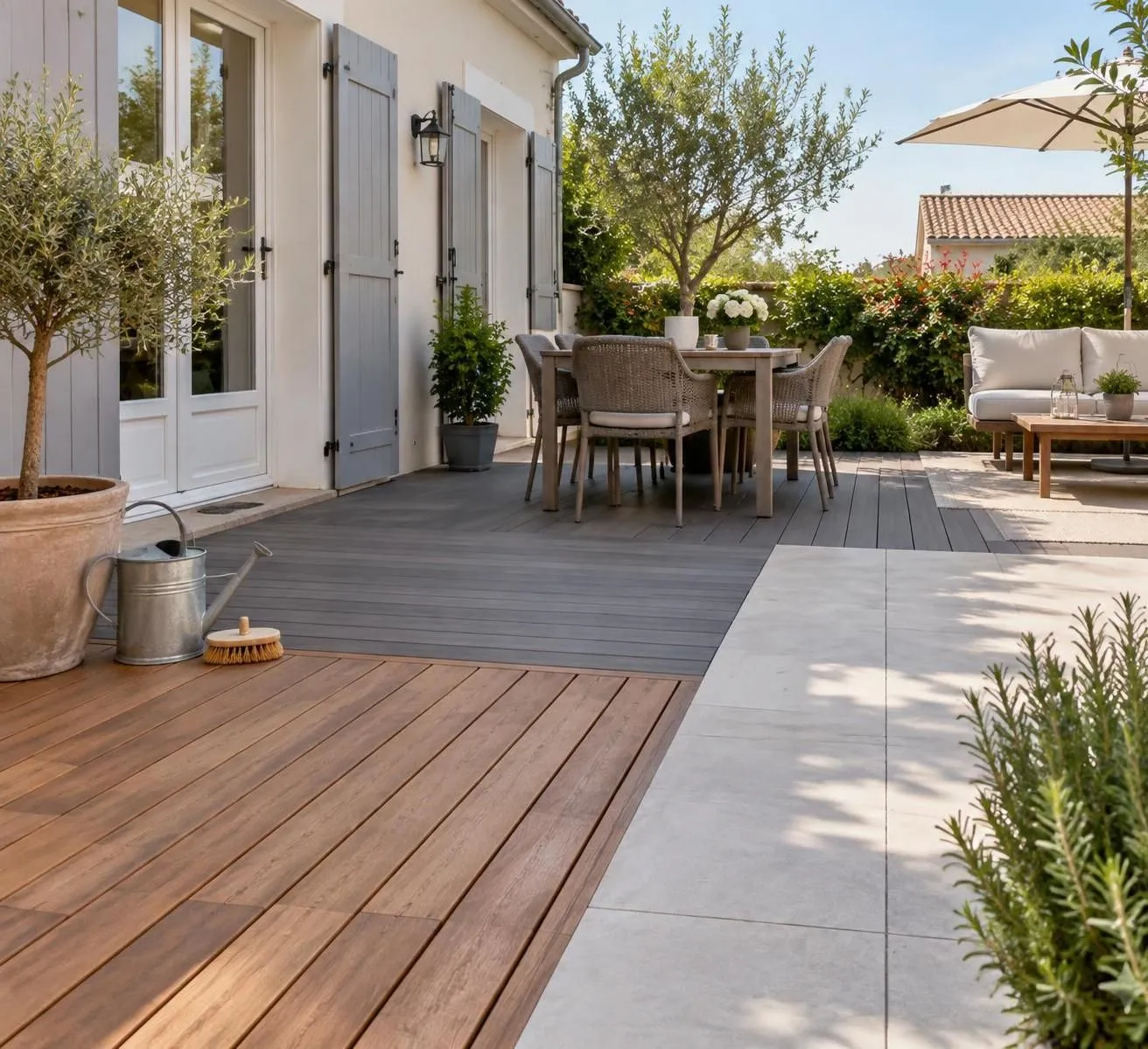 découvrez comment entretenir votre terrasse en bois, composite ou béton et choisir le traitement adapté à chaque matériau pour la protéger durablement.